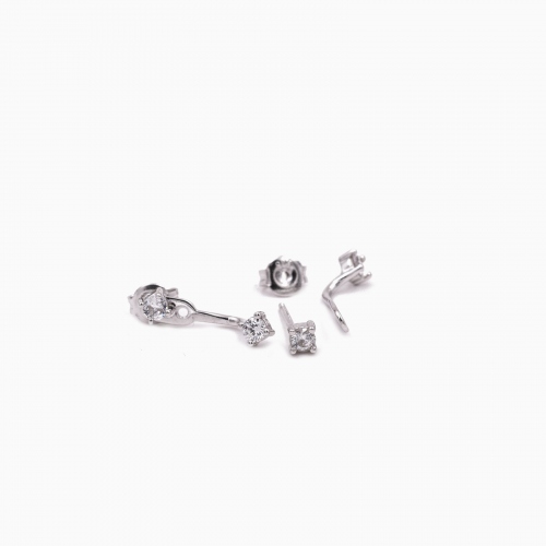 Boucles d'oreilles Monaco argent